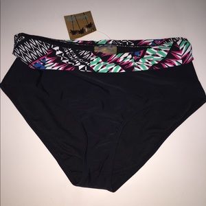 Swim sexy black foldover bottoms bathing suit 16